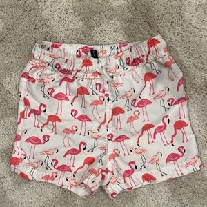 Janie and Jack matching flamingo swim suit